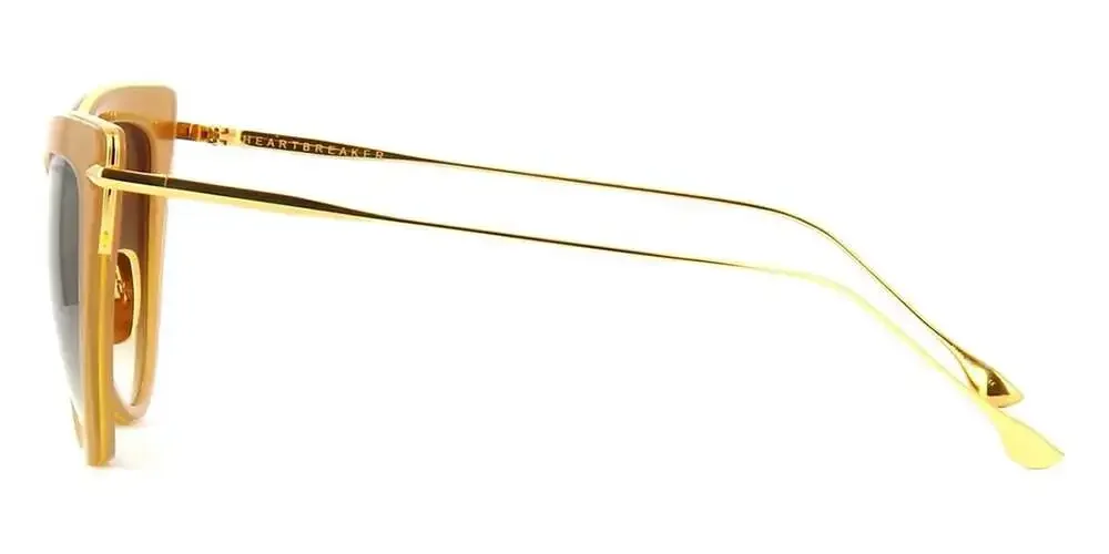 Brand new DITA HEARTBREAKER 56mm Gold/Brown sunglasses 22027-C-BRN-GLD-56 JAPAN